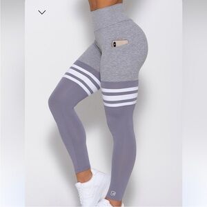 Bombshell Sportswear Cloud Grey Pocket Thigh High Legging Small